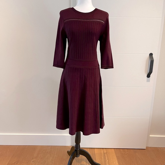 H&M knit dress medium, gorgeous burgundy brand new never worn - Picture 2 of 8